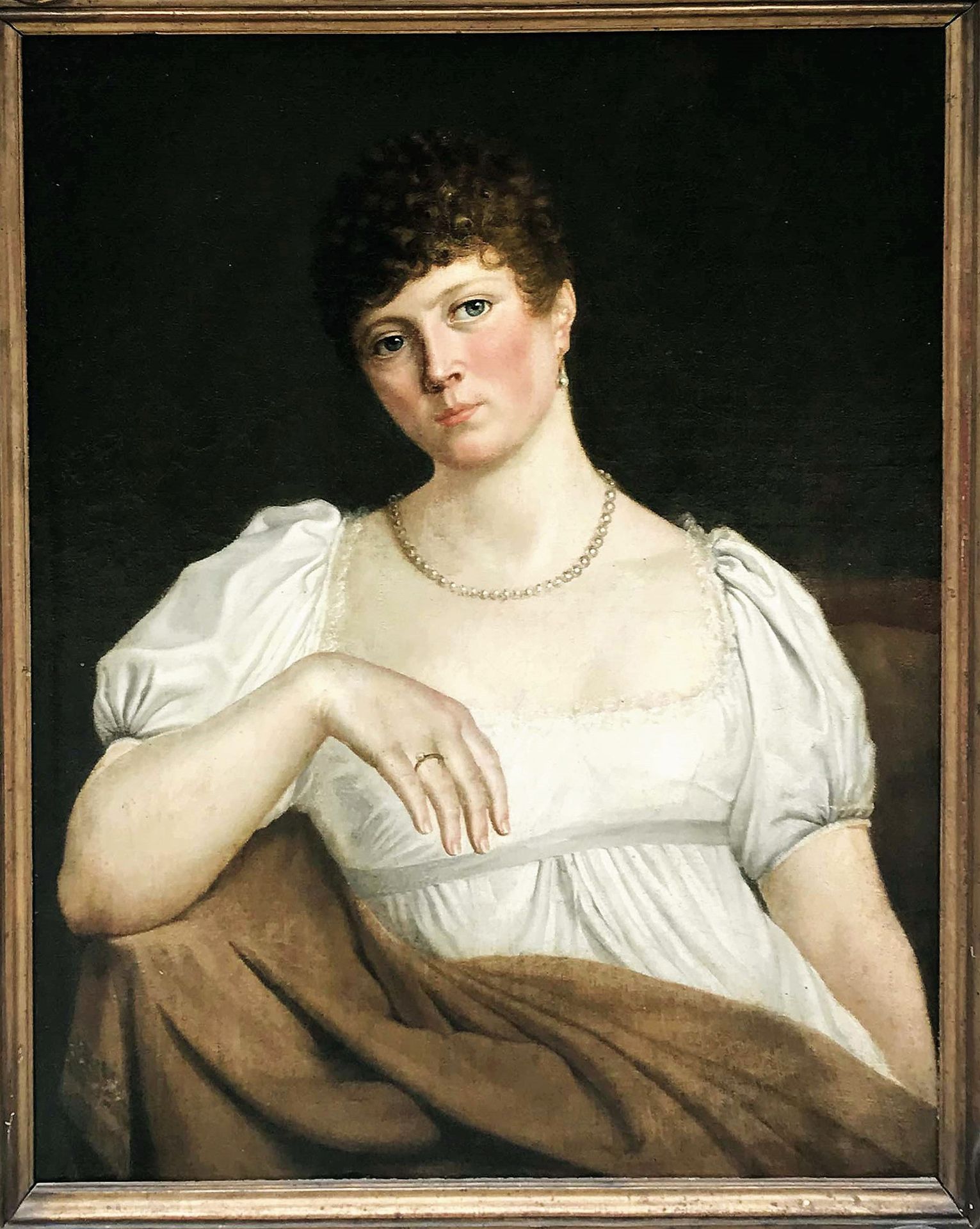 Null JACQUES- LOUIS DAVID (1748-1825), NACH 

"Porträt einer jungen Frau mit wei&hellip;