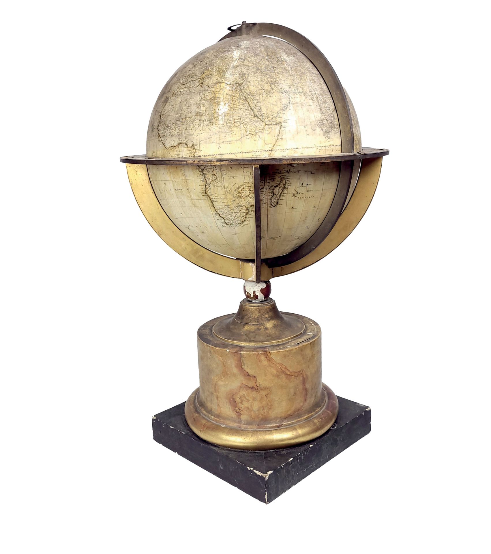 Null GLOBE DE BIBLIOTHÈQUE TERRESTRE DEDIE A S.M. LE ROI DE ROME AUX GRANDES ARM&hellip;