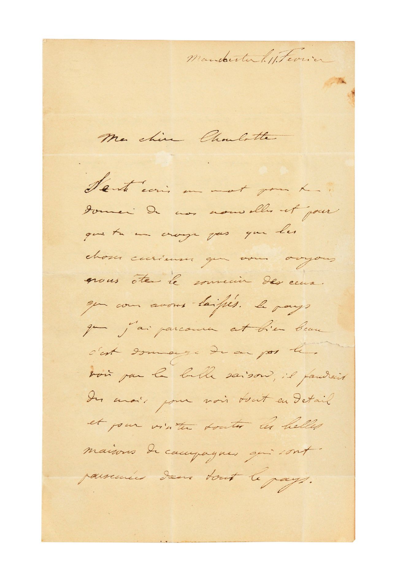 Null 纳波利昂三世（Louis-Napoléon Bonaparte，未来）。签署给约瑟夫-波拿巴女儿夏洛特-波拿巴的亲笔信。曼彻斯特，2月11日[1833&hellip;