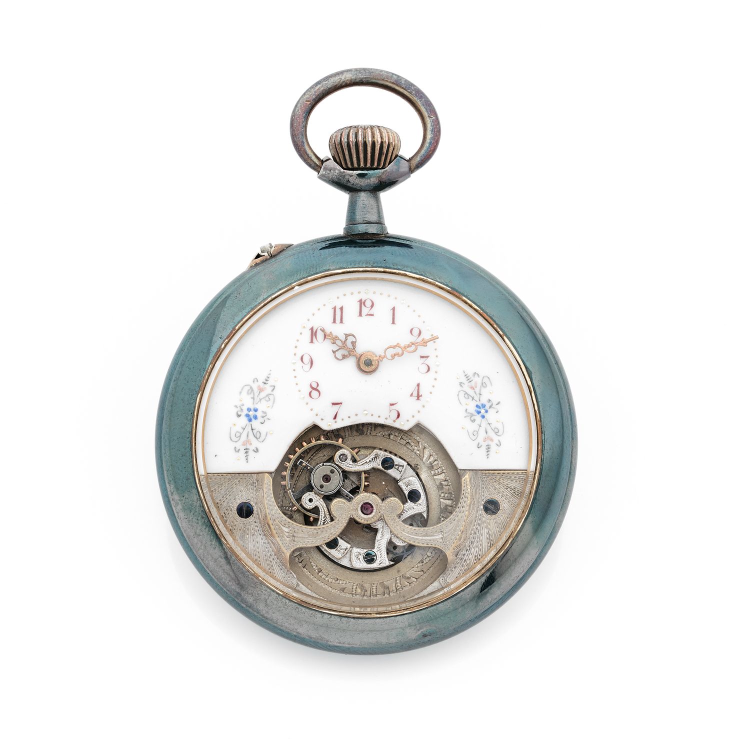 Null HEBDOMAS
陀飞轮。
约：1900年。
杰出的Hebdomas陀飞轮腕表。彩绘珐琅表盘，阿拉伯数字。机械机芯，手动上链。这款腕表配备了非常少见的&hellip;