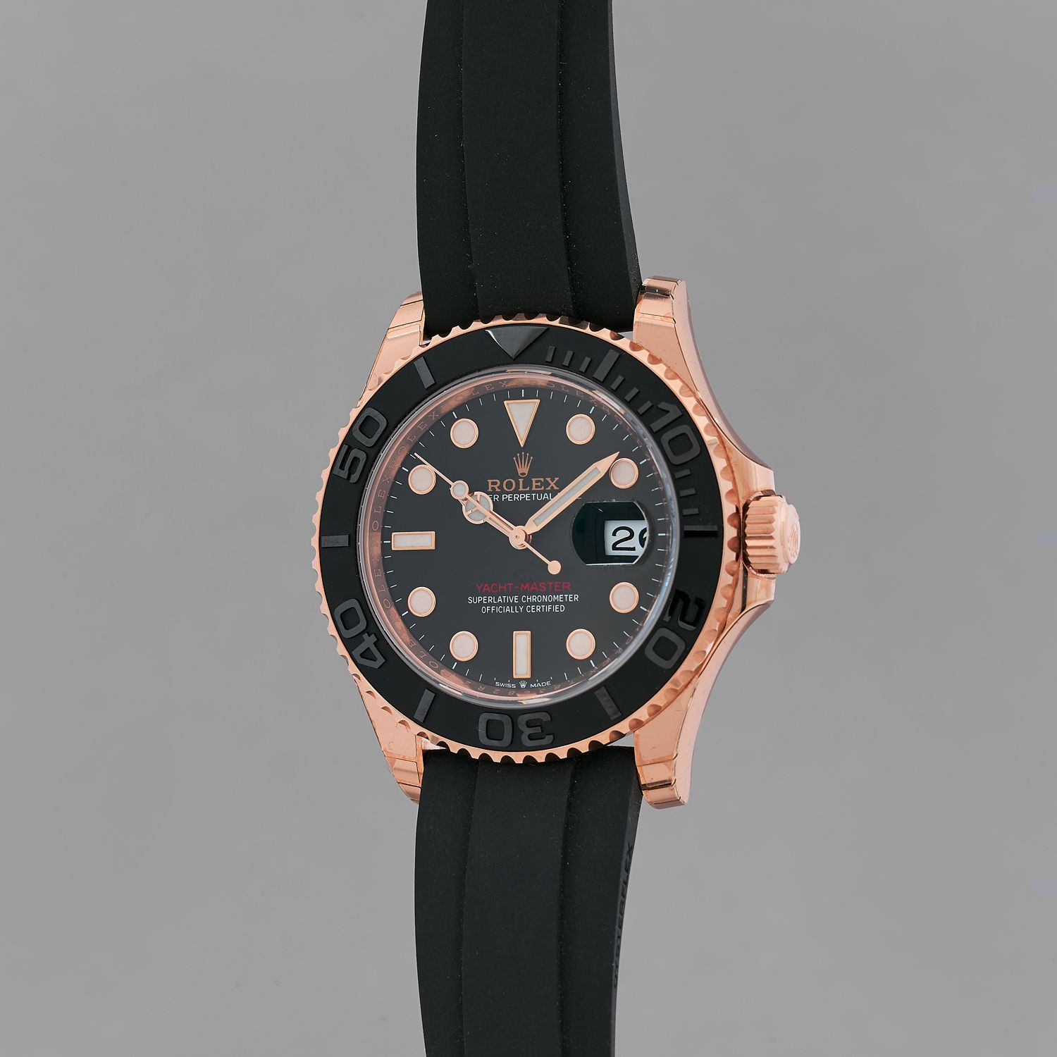 Null ROLEX 
Yacht Master.
Ref: 126655.
Um: 2020.
Armbanduhr aus 750/1000 Roségol&hellip;