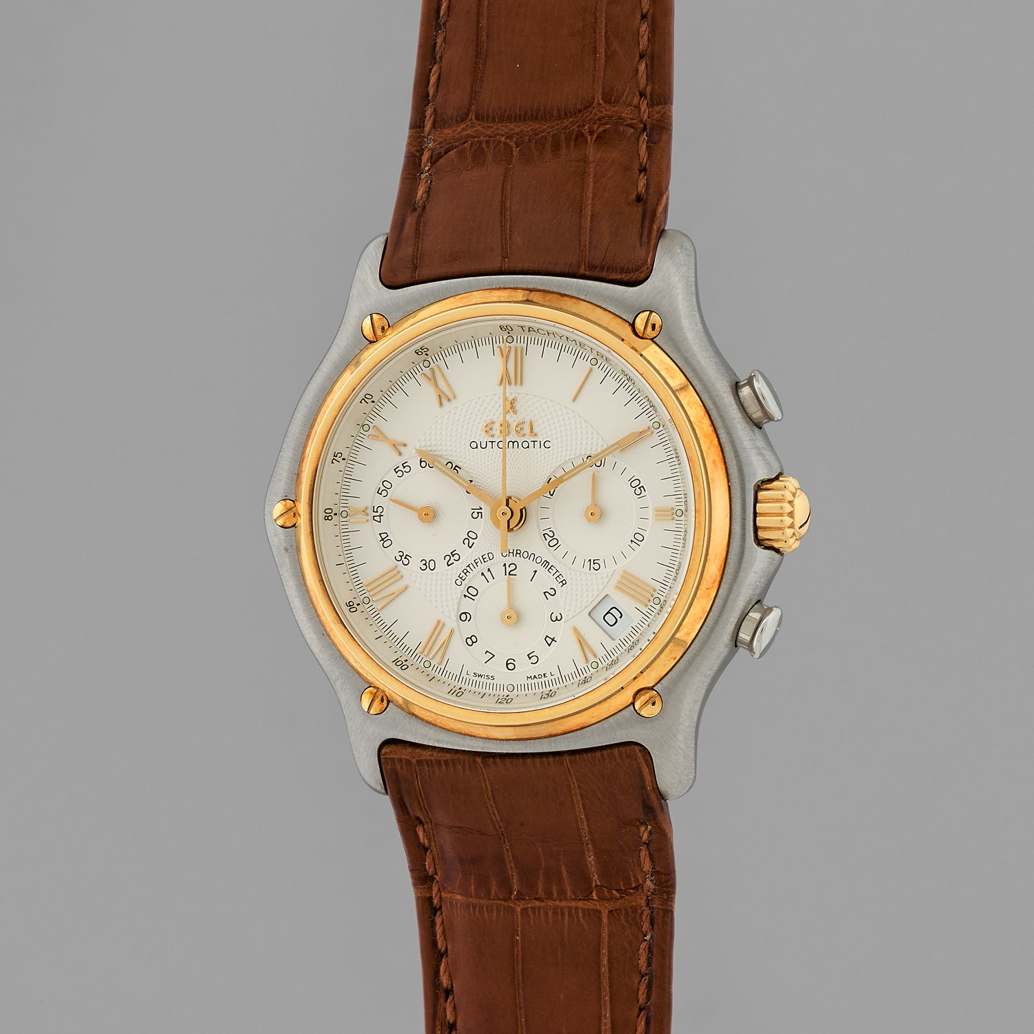 Null EBEL
Chronograph 1911.
Ref : 1137240/64616495.
Circa : 2000.
Gold and steel&hellip;