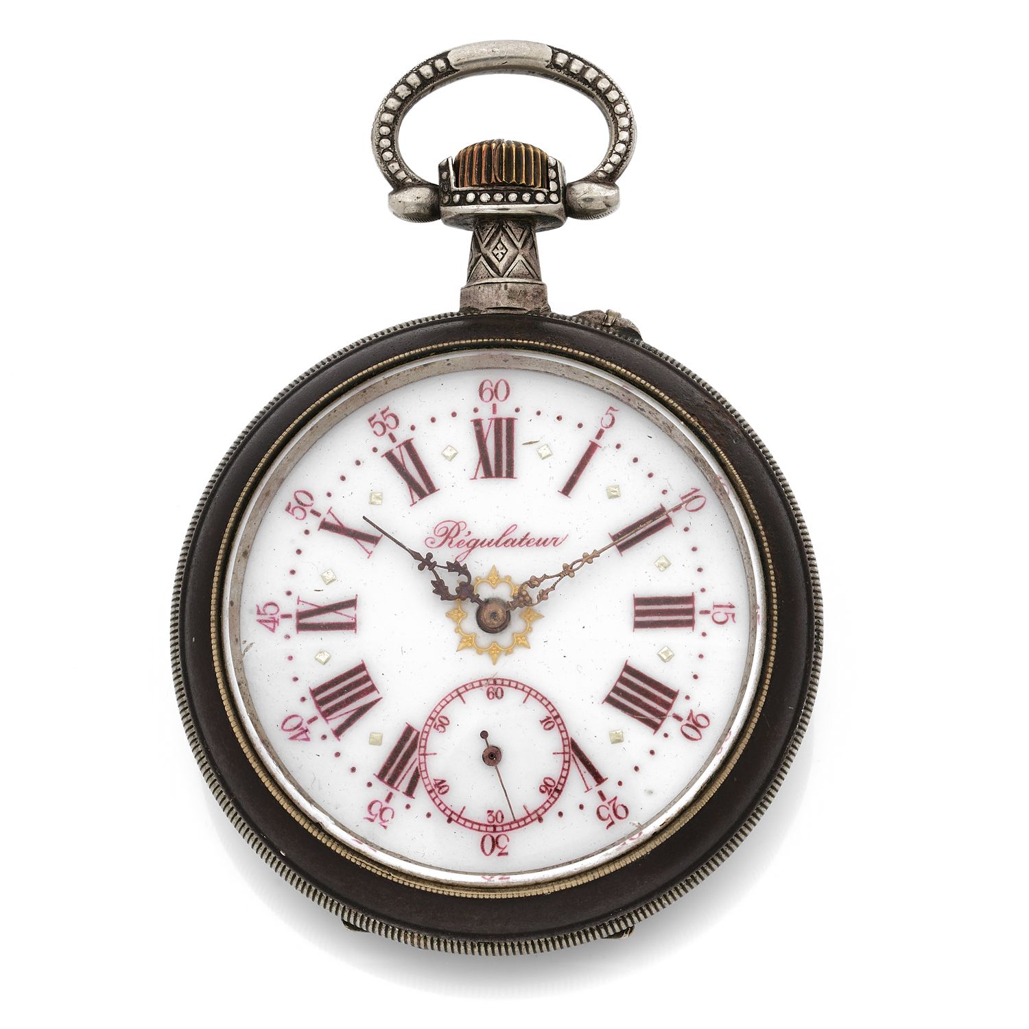 Null REGULADOR
Circa: 1900.
Reloj gousset regulador de acero. Caja grabada y num&hellip;