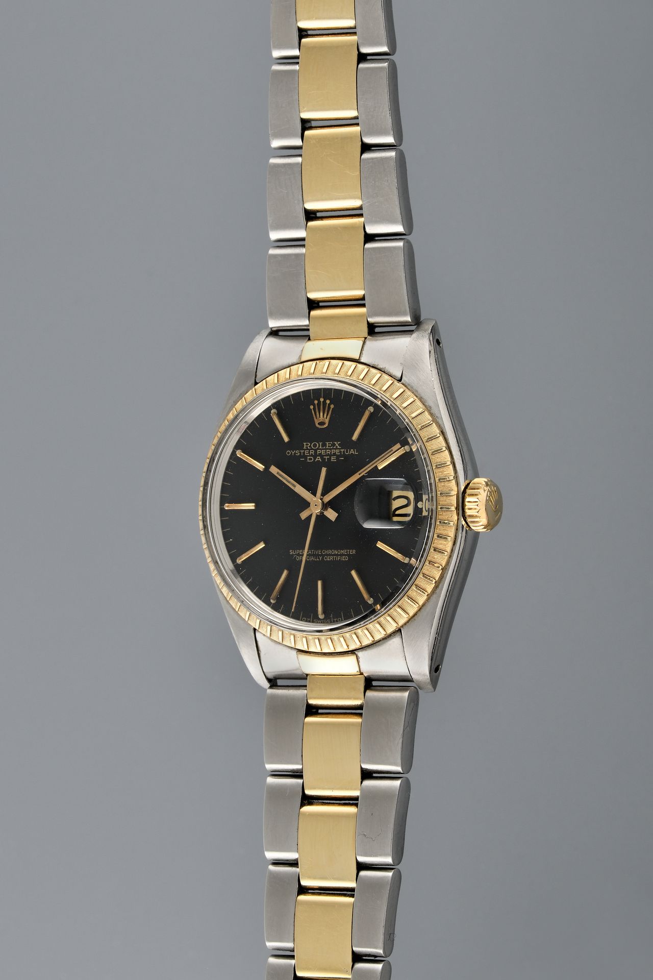 Null ROLEX
Date. 
Réf: 1505. 
Vers: 1978. 
Montre bracelet en or et acier, cadra&hellip;