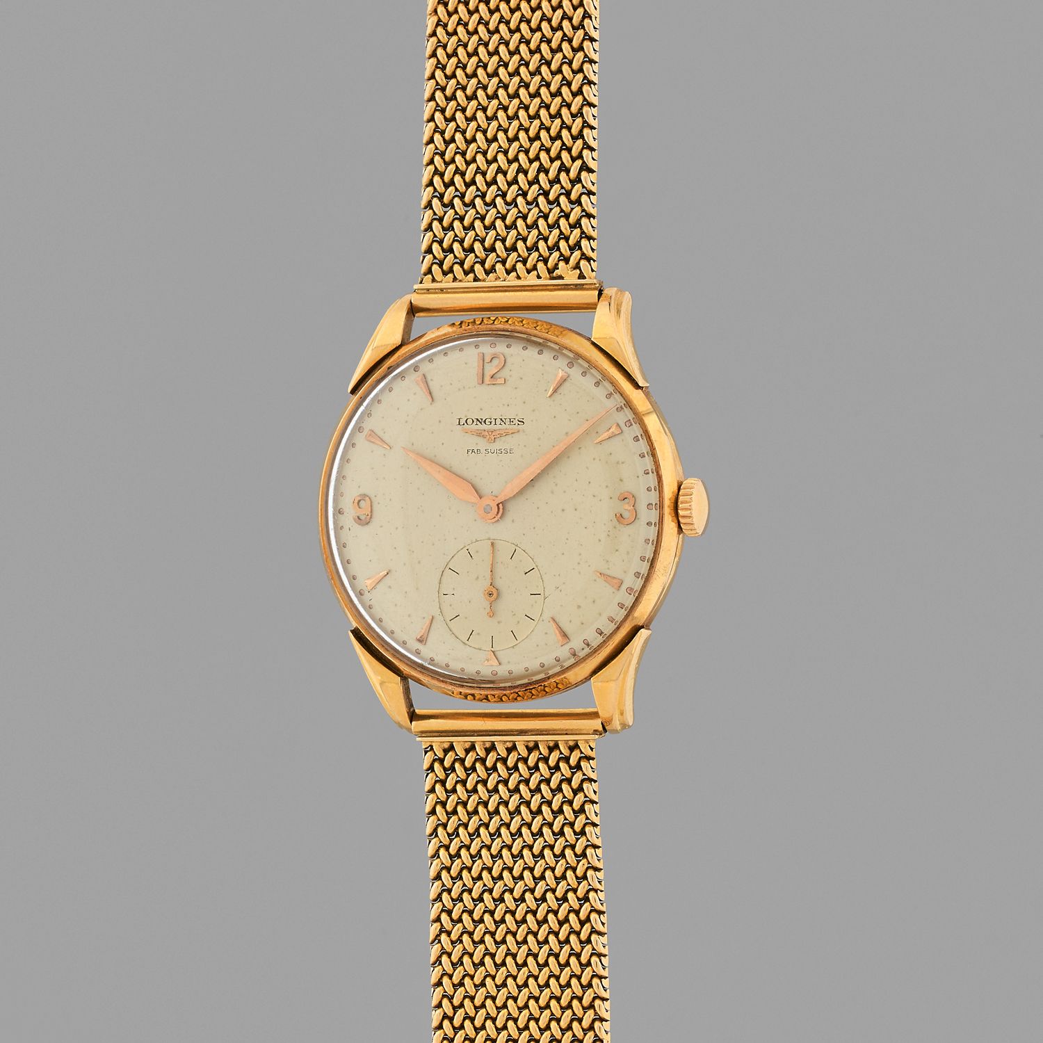 Null LONGINES
Type of city 
Circa: 1950.
Yellow gold bracelet watch 750/1000. Ro&hellip;