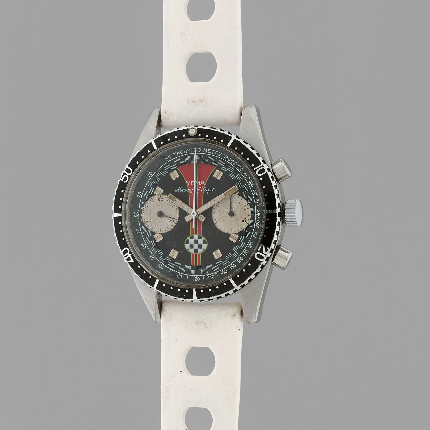 Null YEMA 
Meangraf Super
Circa 1970. 
Steel bracelet chronograph, round case, s&hellip;