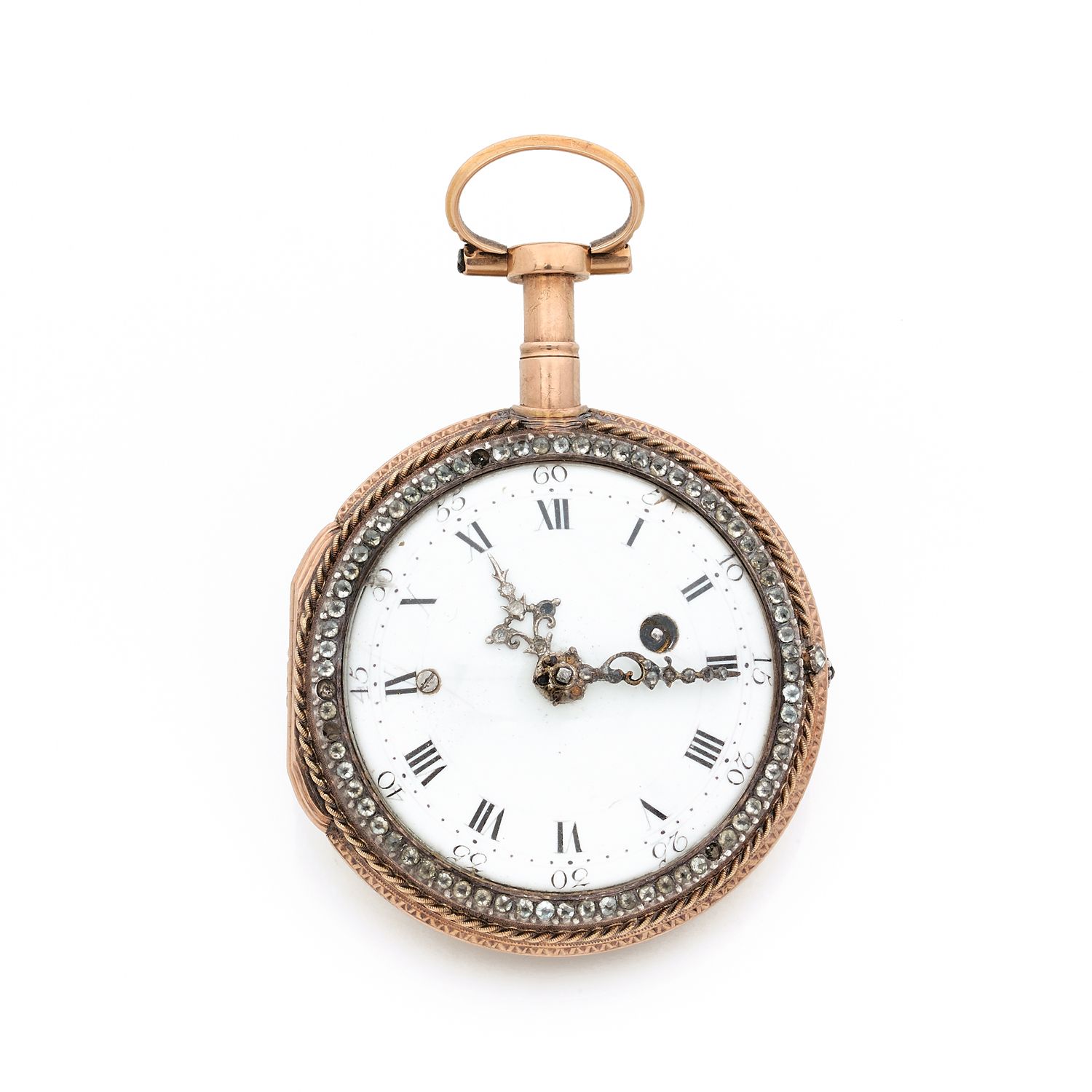 Null DUFALGAS
Repetition of the quarters.
Circa 1760. 
Pocket watch in pink gold&hellip;