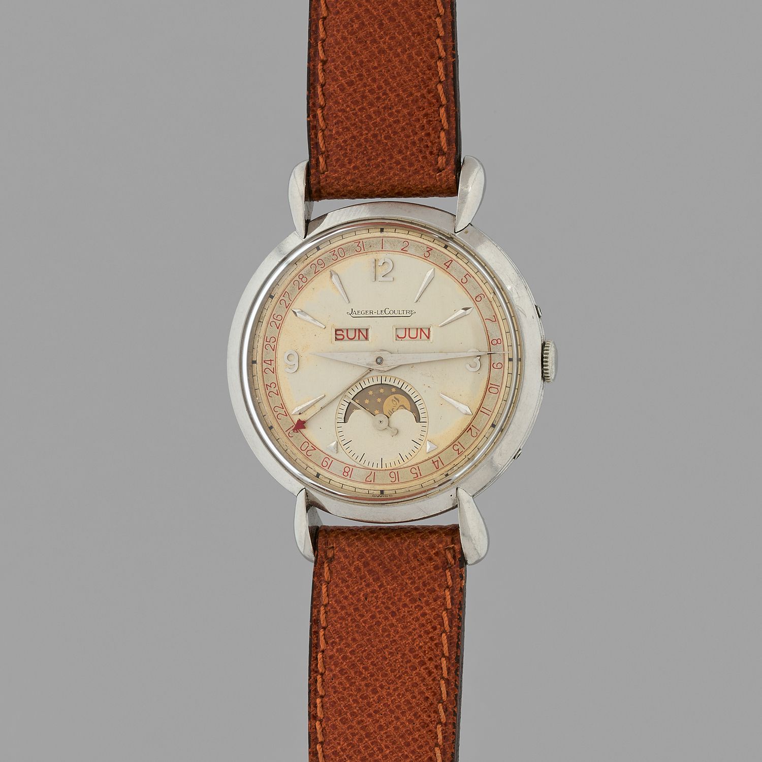 Null JAEGER LECOULTRE 
Triple calendario y fases lunares.
Circa: 1950.
Reloj de &hellip;