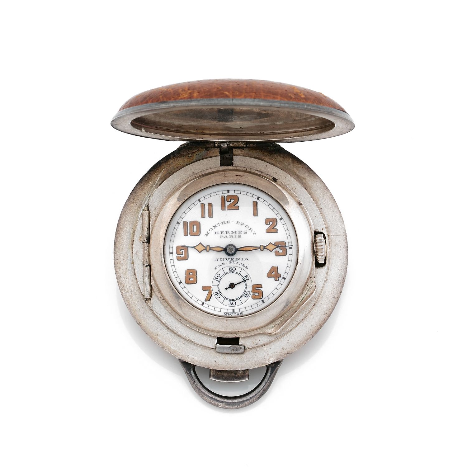 Null HERMES 
Hermes sport Juvenia. 
Reloj de bolsillo de golfista en plata 925/1&hellip;