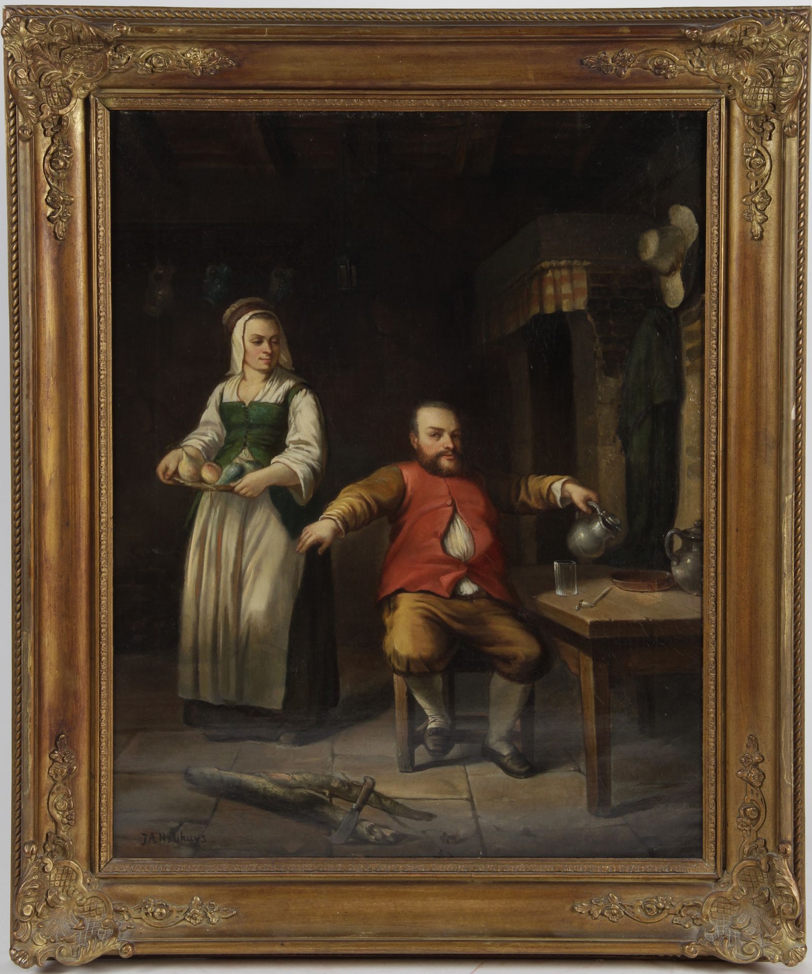 Null JOHANN ALBERT NEUHUYS (1844 - 1914)

"Szene in einem Gasthaus", Öl auf Lein&hellip;