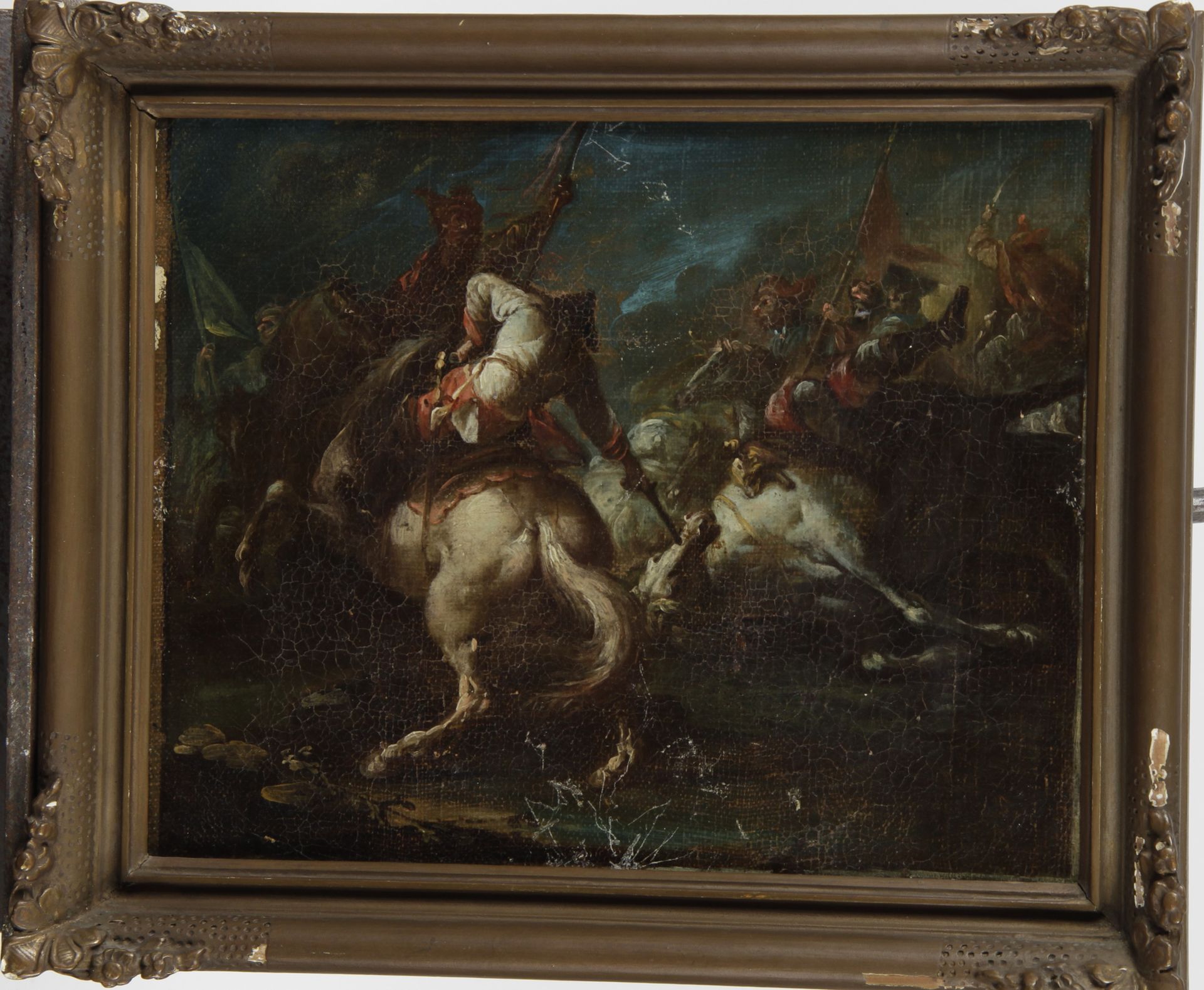 Null Attribué à George Philippe RUGENDAS (1666-1742)

"Choc de cavalerie" toile.&hellip;