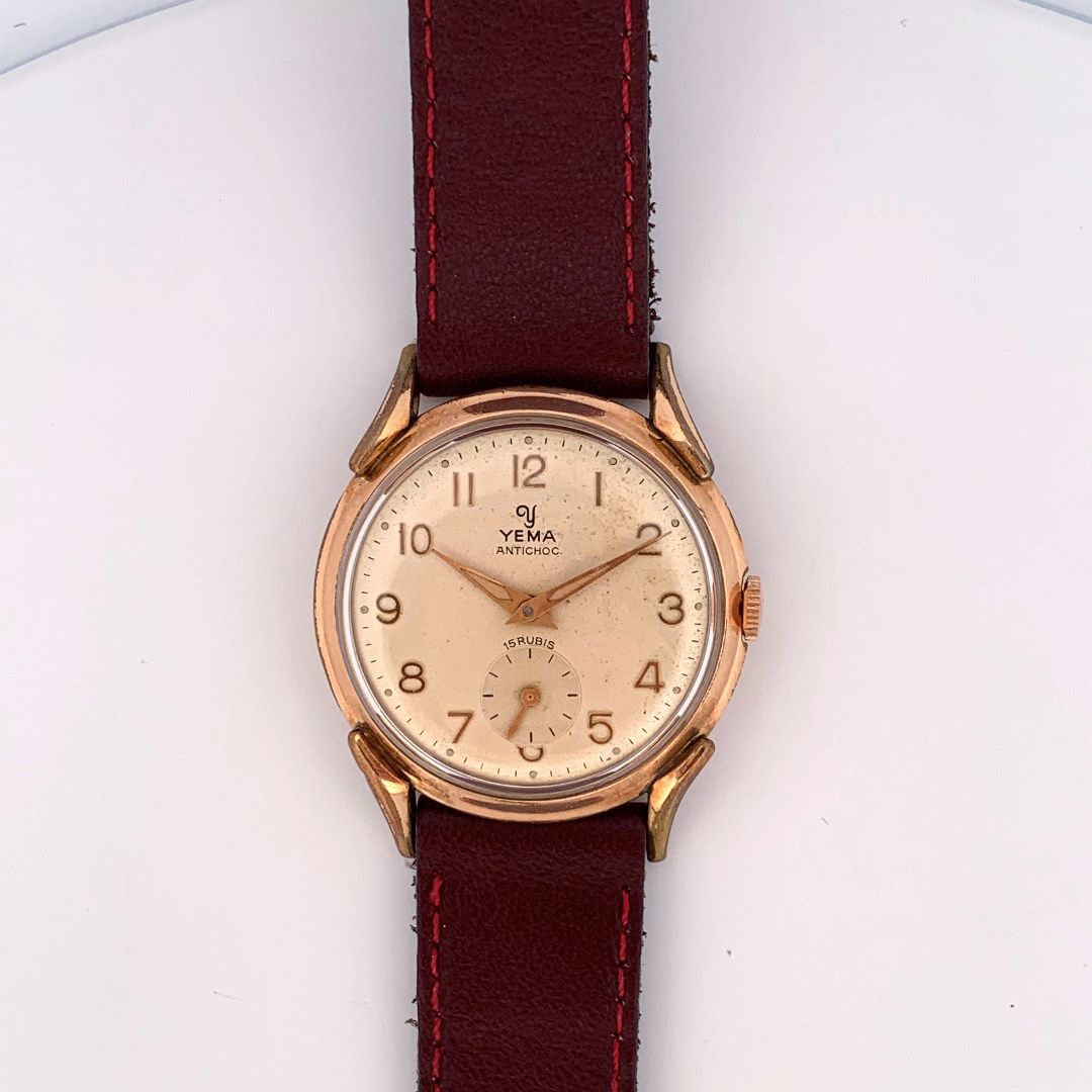 Null YEMA

Reloj clásico de hombre.

Alrededor de 1960.

Serie: Sans. 

Caja : C&hellip;