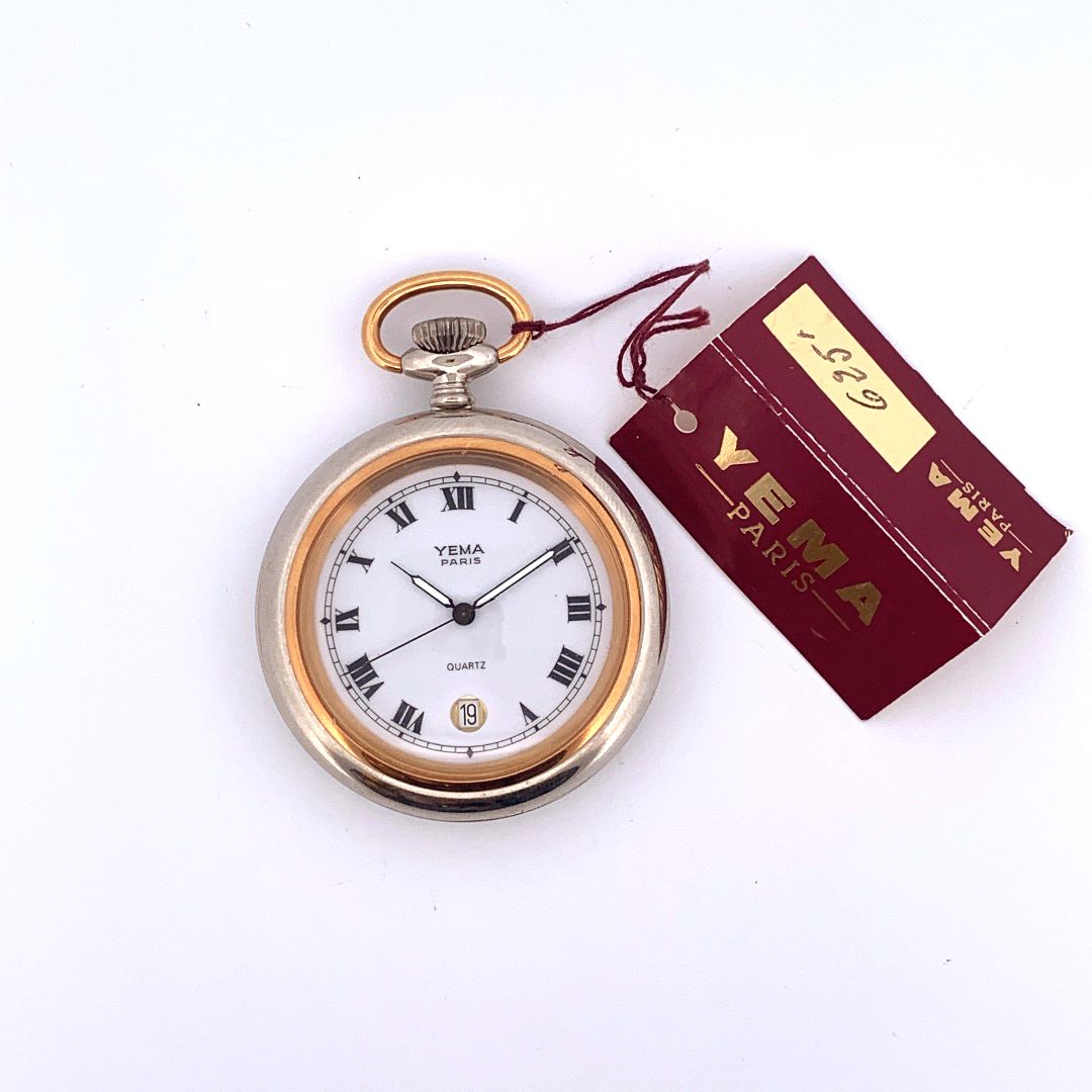 Null YEMA

POCKET WATCH.

Series: Sans. 

Case : Gold and chrome plated.

Moveme&hellip;