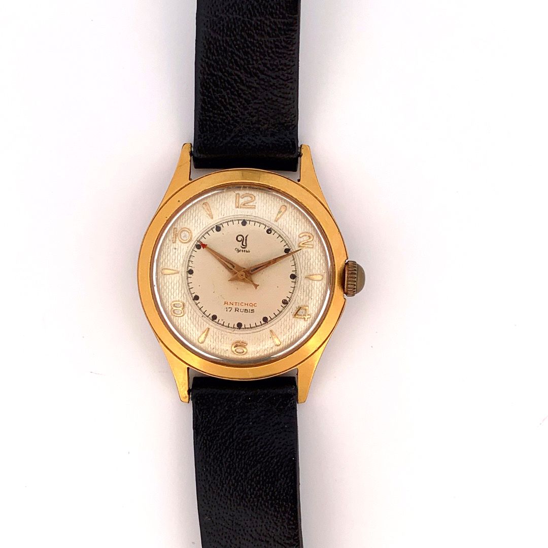 Null YEMA

Reloj clásico de hombre.

Alrededor de 1950.

Serie: 14325. 

Caja : &hellip;
