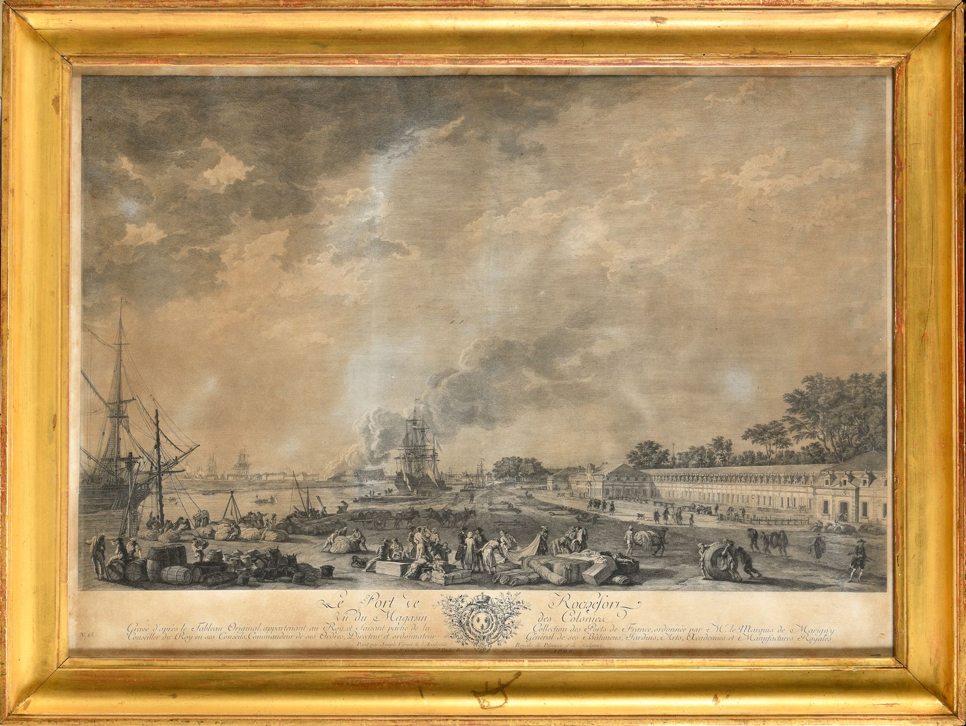 Null Joseph Vernet (1714-1789)（后）。

摘自《法国港口》系列[罗什福尔]。

罗什福尔的港口/从殖民地博物馆看到的。1767.
&hellip;