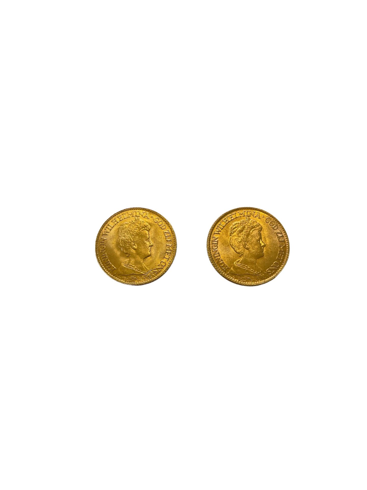 Null NIEDERLANDE
2 Münzen 10 Gulden Gold
Gewicht: 13.4 g
