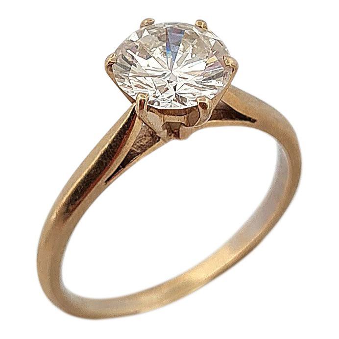 Null SOLITARY
holding a brilliant-cut diamond of 1.21 carat. 18K white gold sett&hellip;
