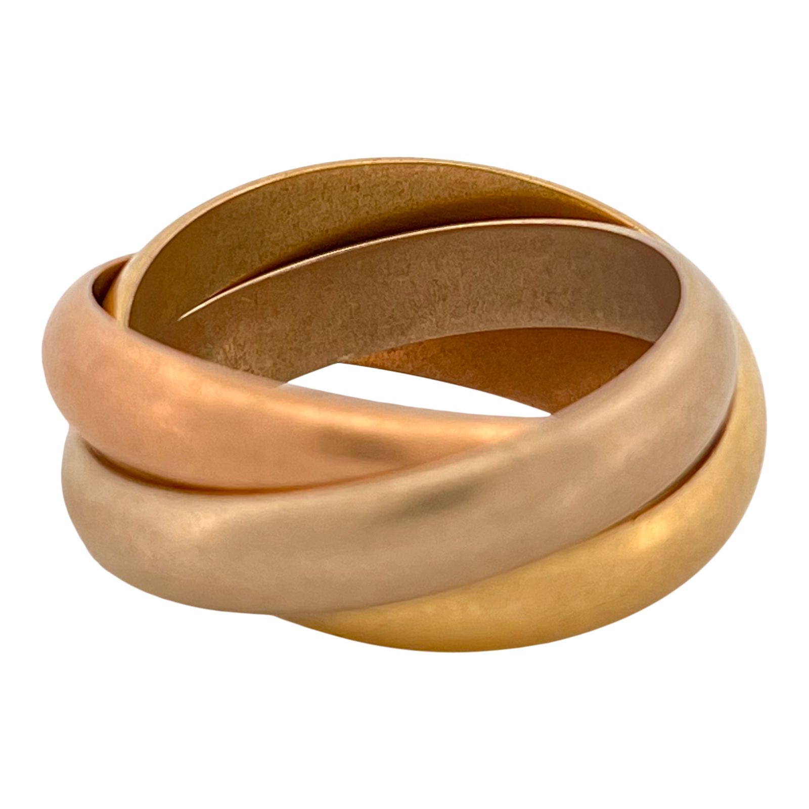 Null 卡地亚
1997年的 "圣母 "戒指
由三个金币中的三个环组成。有签名和编号的。
TDD : 52. 
毛重：11.30克。 

卡地亚的三位一体戒指&hellip;