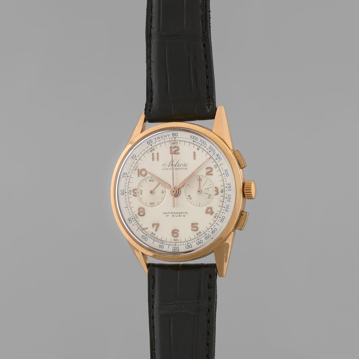 Null MELROSE
Chronographe. 
Vers : 1960.
Montre bracelet chronographe. Boîtier r&hellip;