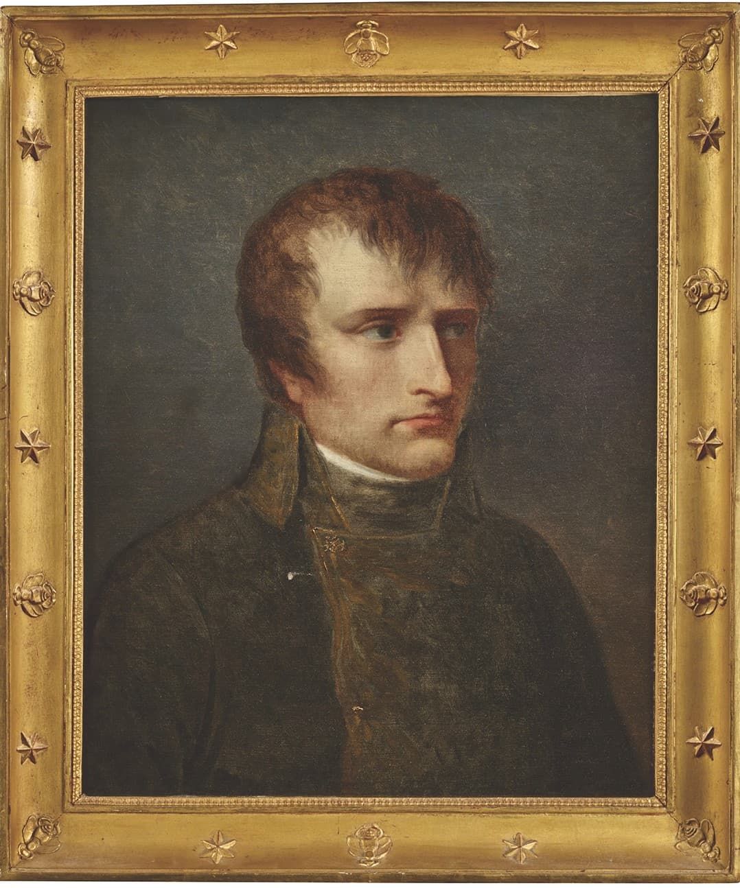 Null 安德里亚-阿皮亚尼(1754-1817)
"第一执政官波拿巴，西萨皮纳共和国总统（1802-1805）"。
木质框架和帝国时期的镀金灰泥，带有星星的半&hellip;
