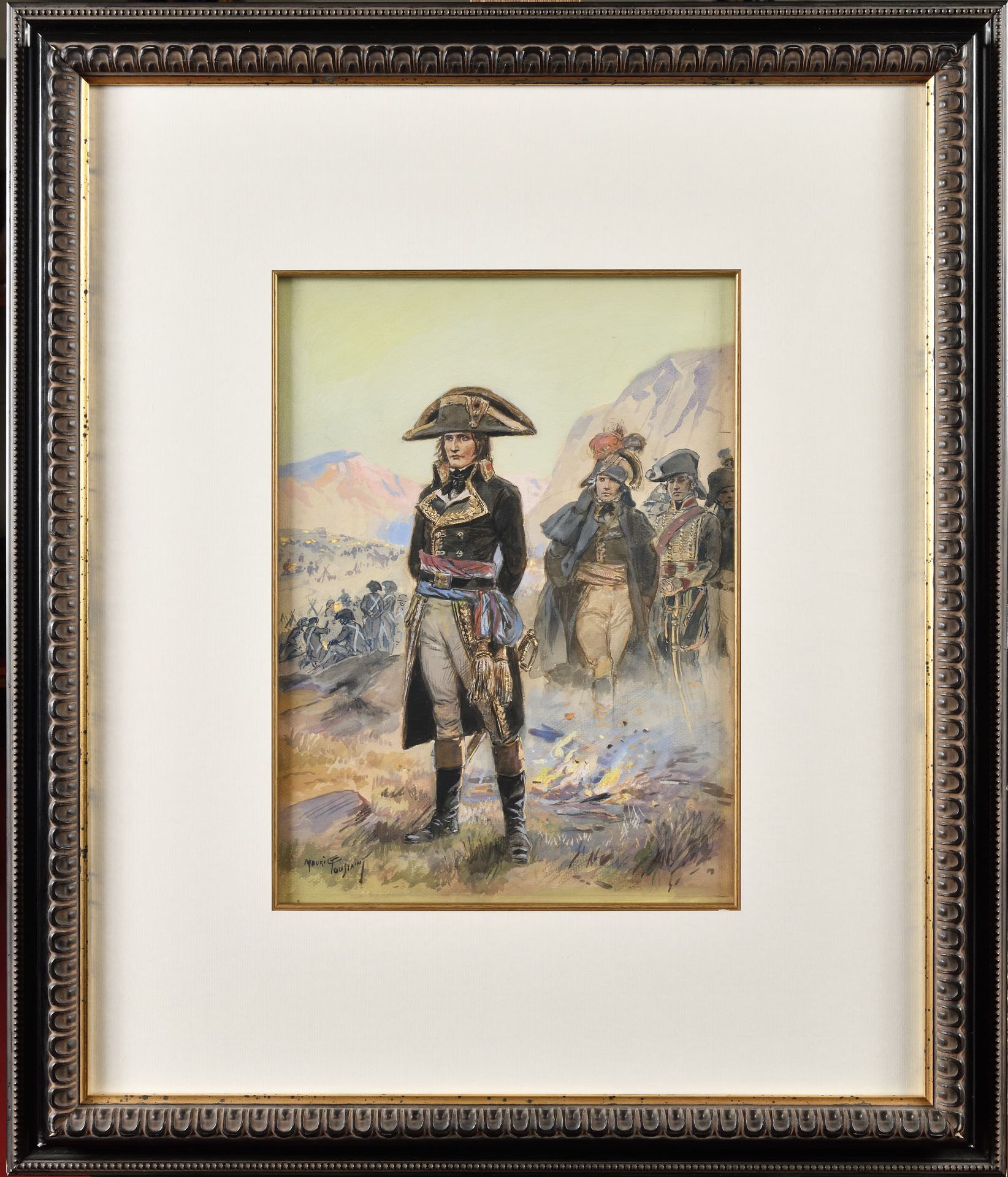 Null 莫里斯-图森(1882-1974)
"意大利战役中的波拿巴将军 
水彩画，水粉画高光，左下角签名。 
40 x 29厘米。 
B.E. 

传记: 
&hellip;