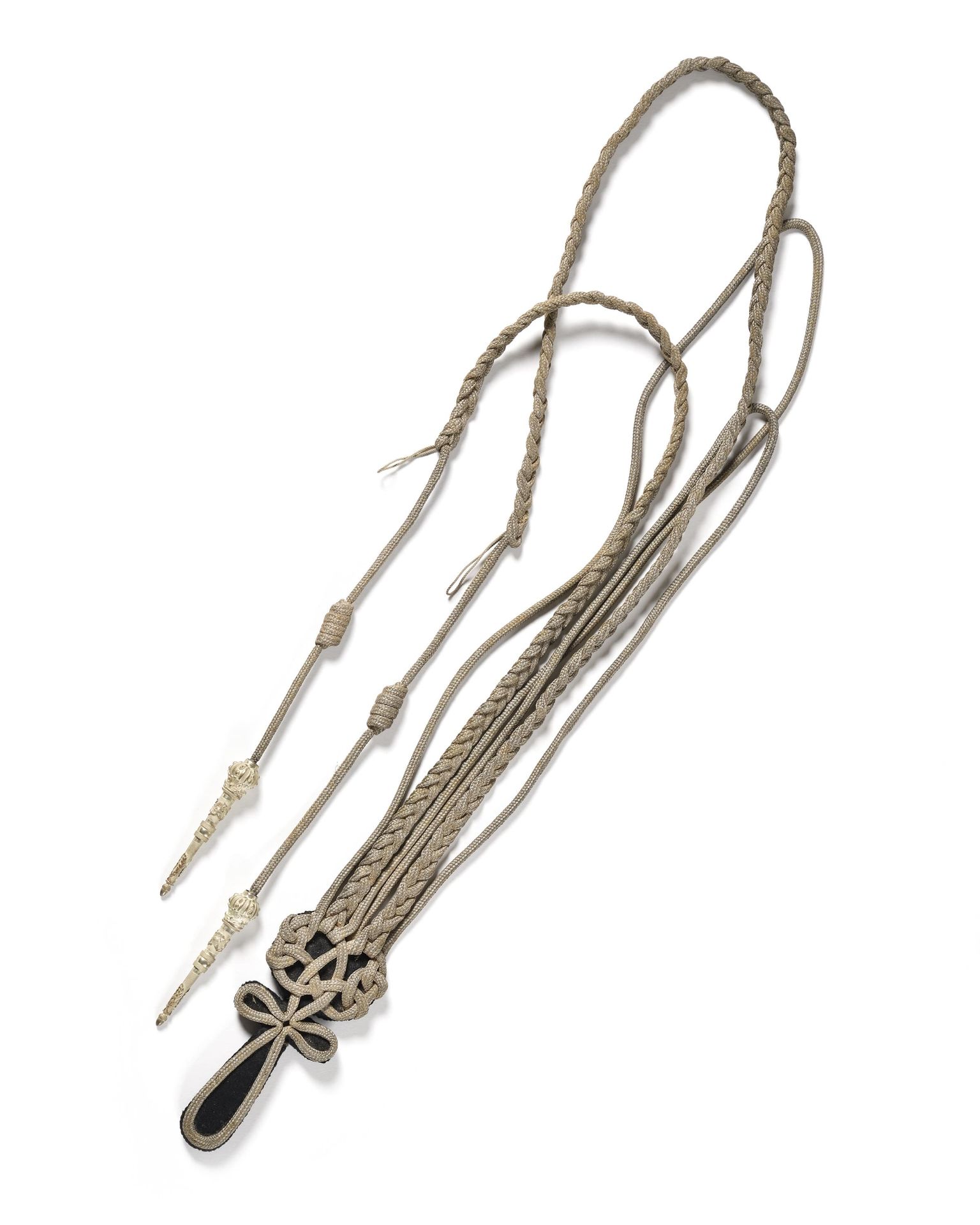 Null SILVER AIGUILLETTE WITH PAIR OF FERRETS, 
of staff officer of the dragons, &hellip;