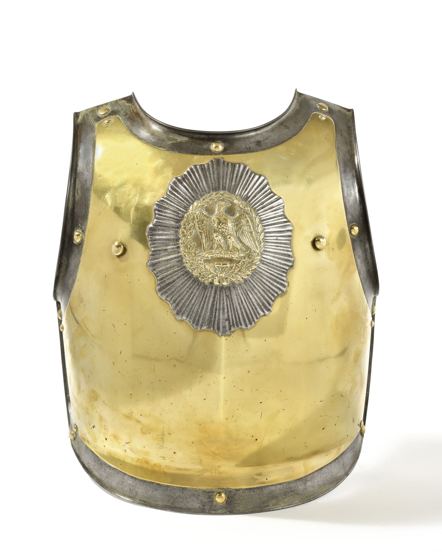 Null BREASTPLATE OF RIFLEMAN. 
Made of iron plate decorated with brass. Rivets i&hellip;