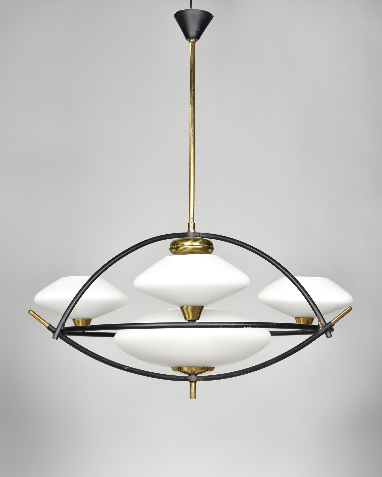 Null Attributed to ARLUS
Blackened metal and gilded brass tube suspension holdin&hellip;
