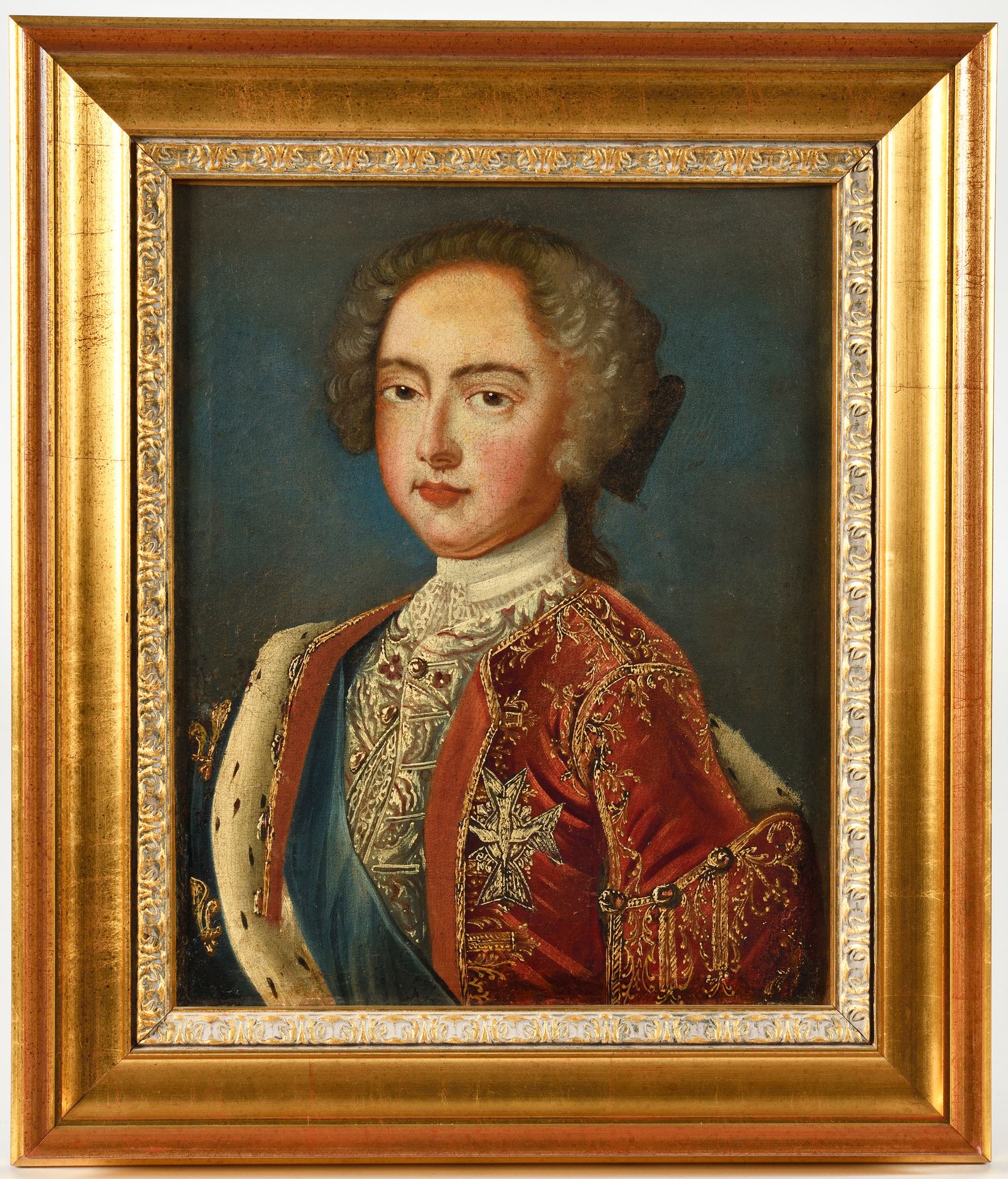 Null ECOLE FRANCAISE vers 1730
Portrait de Louis XV jeune portant le Cordon Bleu&hellip;