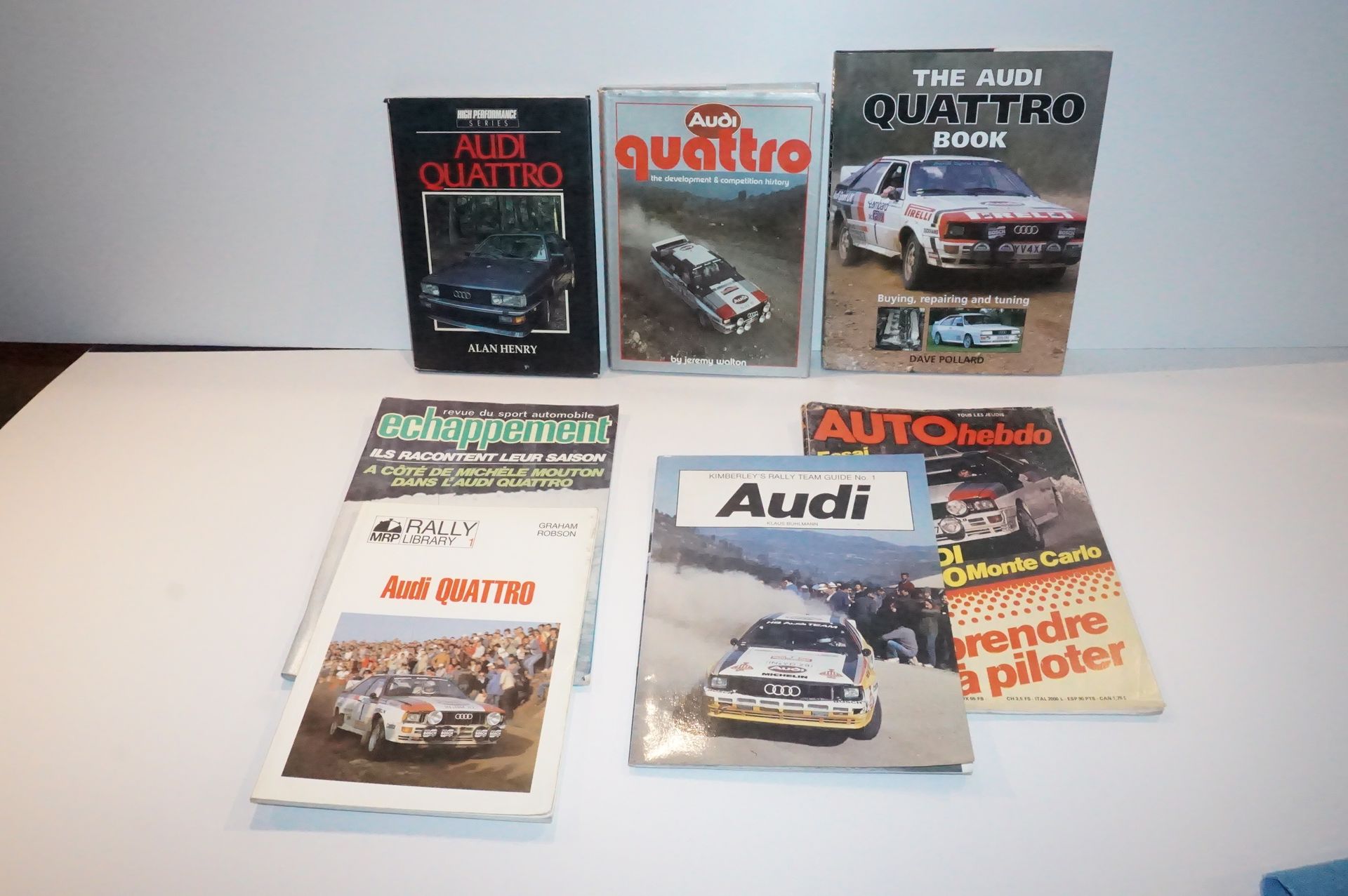 Null 一套7本的奥迪Quattro书籍和杂志 
- 奥迪QUATTRO书
- 奥迪
- 汽车周刊》：奥迪Quattro Monte Carlo
- 拉力赛资&hellip;