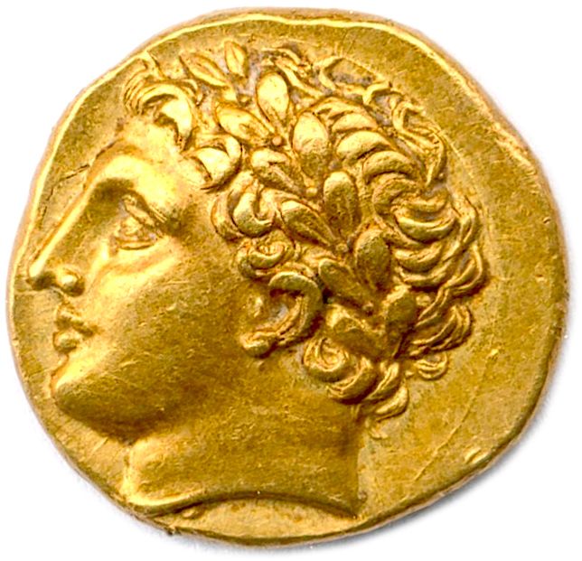 Null SICILE – SYRACUSE 317-289 Règne d’Agathoclès
Tête laurée d’Apollon à gauche&hellip;