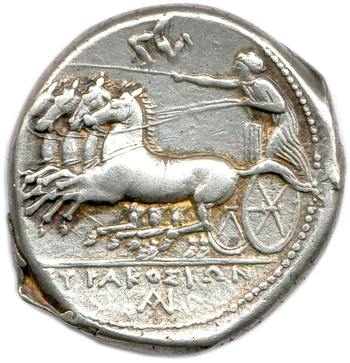 Null SICILE – SYRACUSE 317-289 Règne d’Agathoclès
Tête de la nymphe Aréthuse à g&hellip;