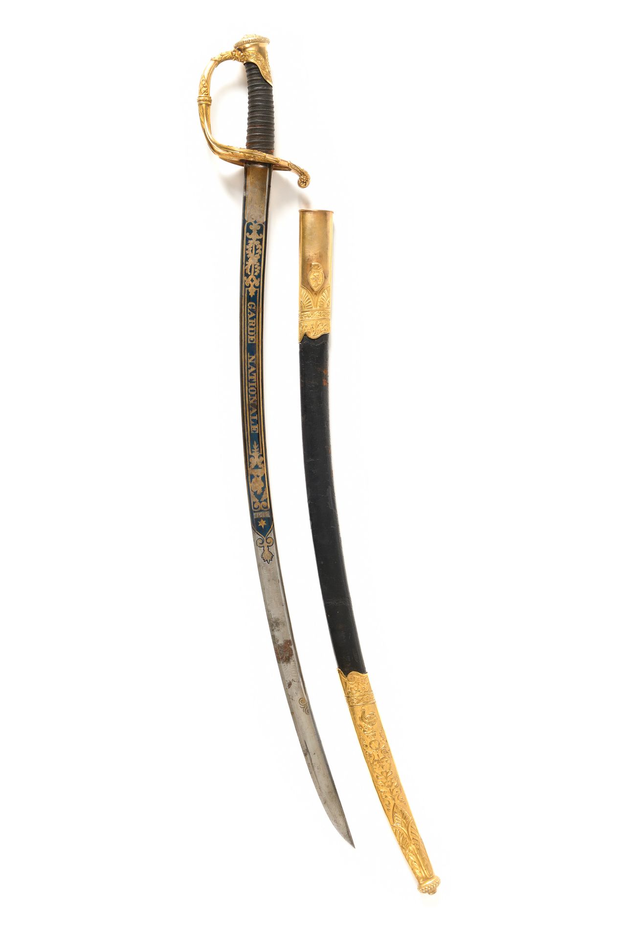 Null Sabre de luxe modèle 1821, don de la 4e compagnie de chasseurs du 1er batai&hellip;