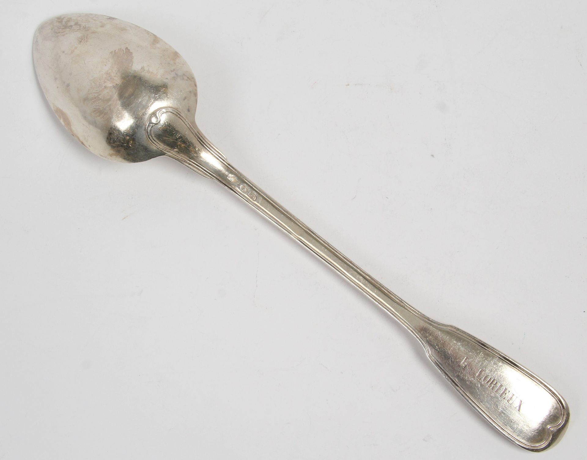 Null STEWING SPOON

in 950 thousandths silver, Filet de contour model, engraved &hellip;