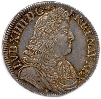 Null LOUIS XIV 1643 - 1715

Demi-écu Argent à la Cravate 

(2nd issue) 1679 Aix.&hellip;