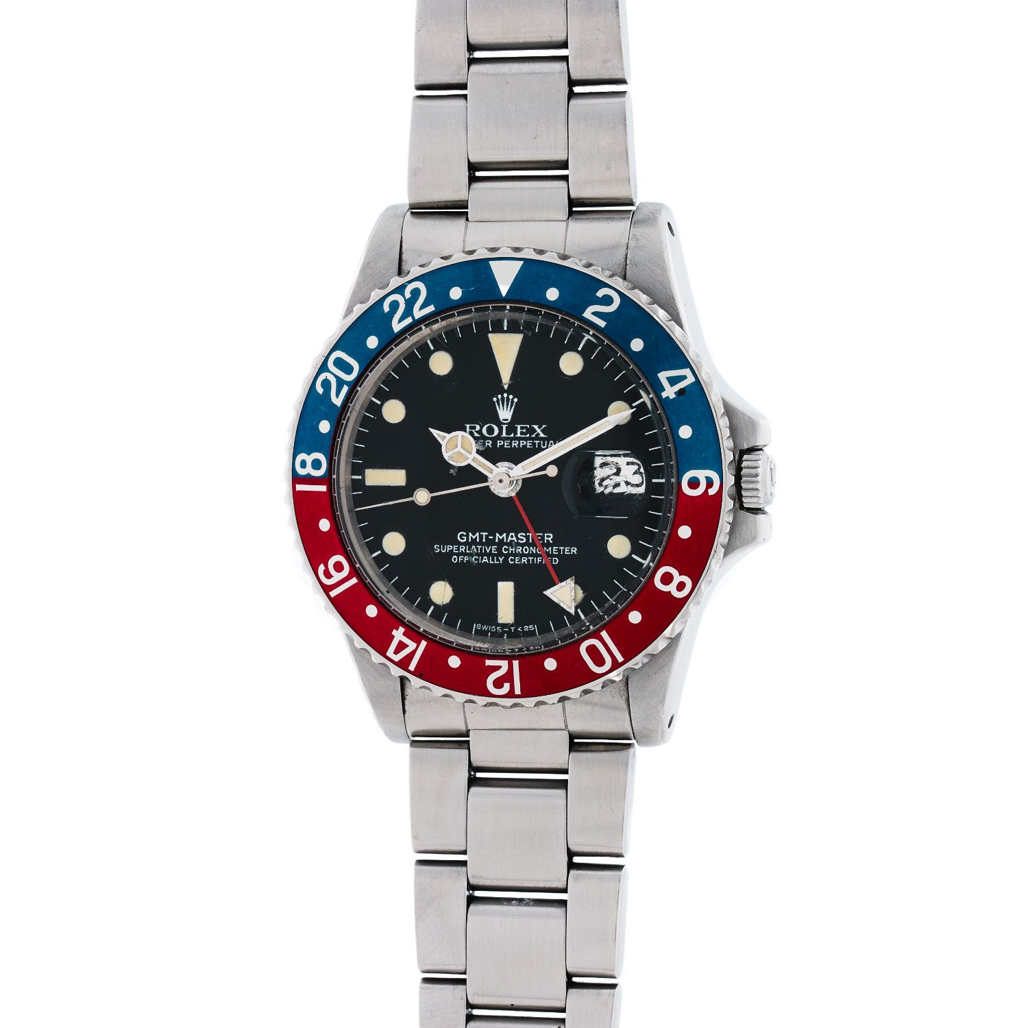 Null ROLEX
GMT-Master "Pepsi".
Ref : 1675.
Circa: 1975.
Steel wristwatch with se&hellip;