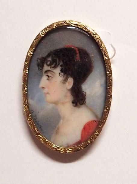 Null Mathias LE PEINTRE (23 février 1763 - 18 décembre 1845) Portrait d’une Dame&hellip;
