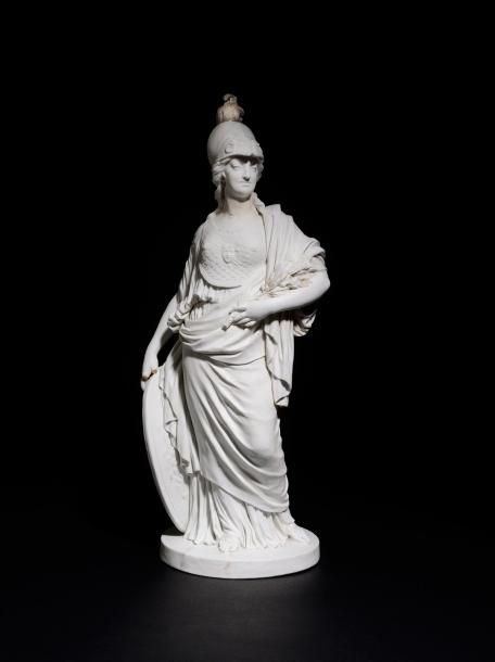 Null Sèvres Figure en biscuit de porcelaine dure représentant Minerve sous les t&hellip;