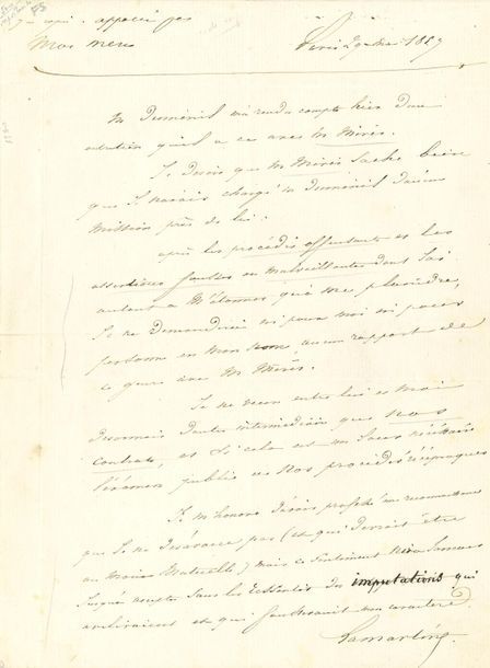 Null *Alphonse de LAMARTINE. 4 L.A.S. Et 2 L.S., 1857-1859 et s.D. ; 6 pages in-&hellip;