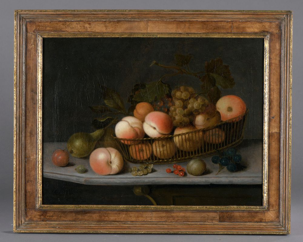 Null Attribué à Tobias STRANOVER (1684 - 1756).

Corbeille de fruits sur un enta&hellip;
