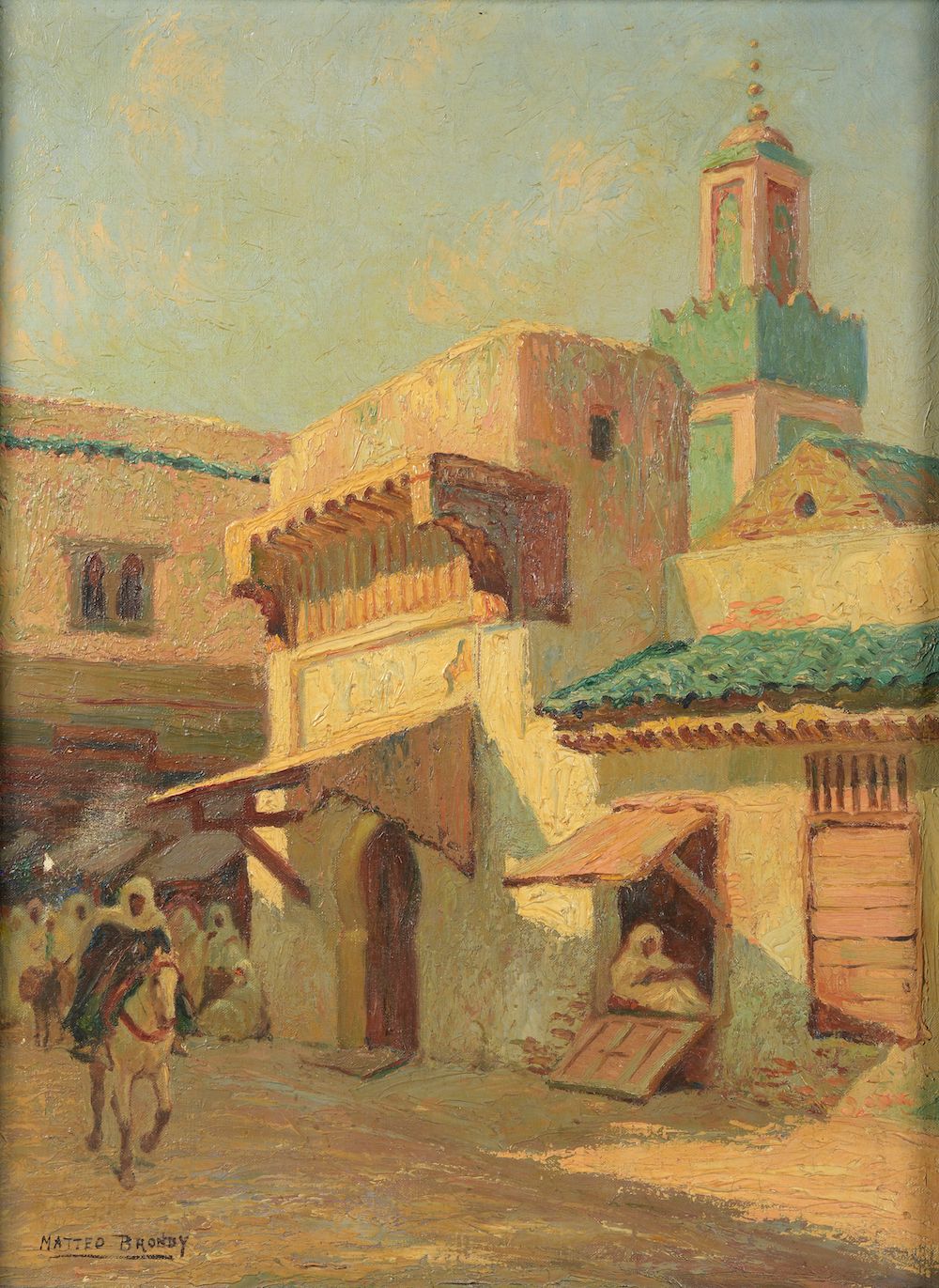 Null Matteo BRONDY (París, 1866 - Meknes, 1944). 

 "Rue de la Grande Mosquée à &hellip;