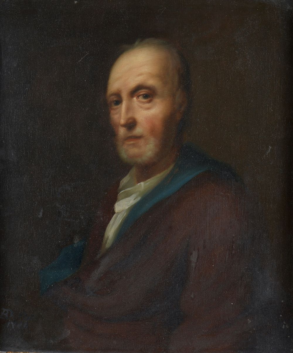 Null 巴尔塔萨-德纳（Balthasar DENNER）（阿尔托纳，1685-罗斯托克，1749）。

男子四分之三的半身像。

橡木板上的油画，一块木板，&hellip;