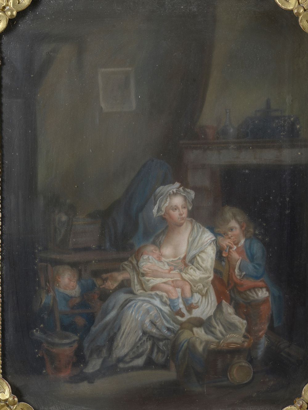 Null Scuola del XVIII secolo, da Jean-Baptiste GREUZE.

La madre attenta.

Paste&hellip;