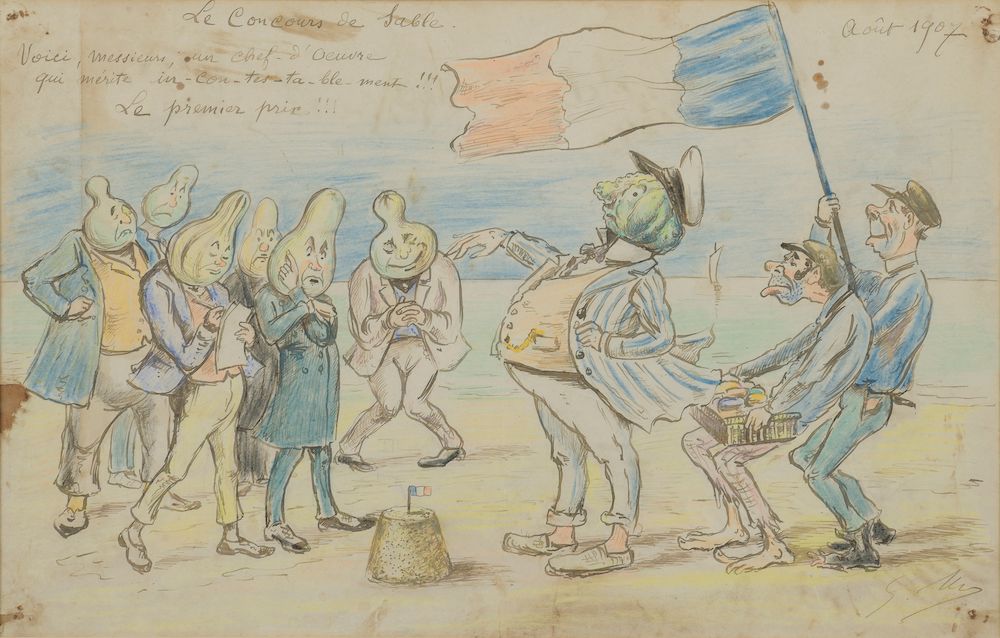 Null Georges MÉLIÈS (Paris, 1861-1938). 

 The Sand Contest.

Cartoon in ink hei&hellip;