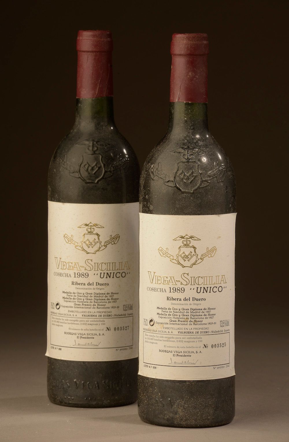 Null 2 bouteilles RIBERA DEL DUERO "Unico", Vega Sicilia 1989 (es)