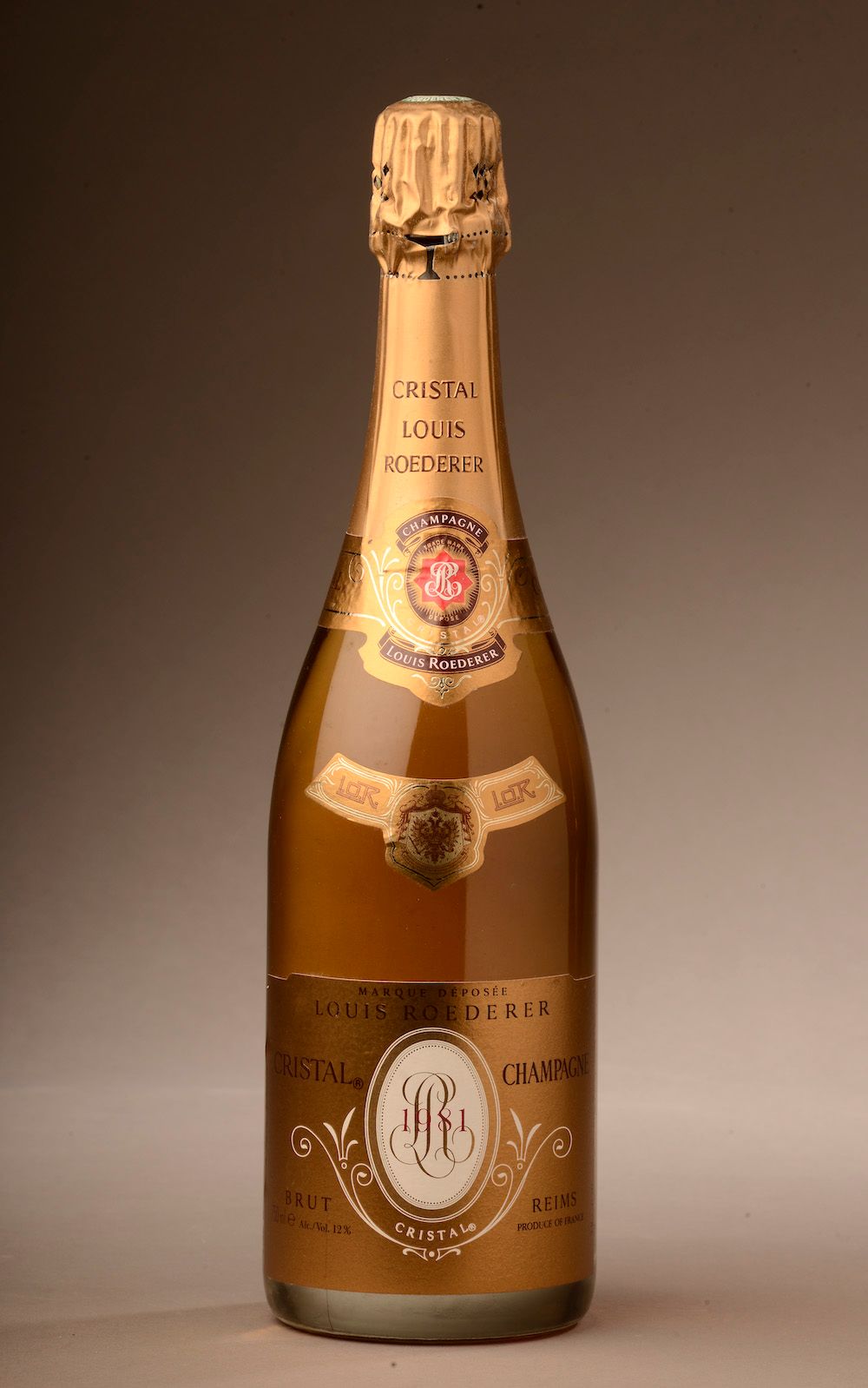 Null 1 botella de CHAMPAGNE "Cristal", L. Roederer 1981