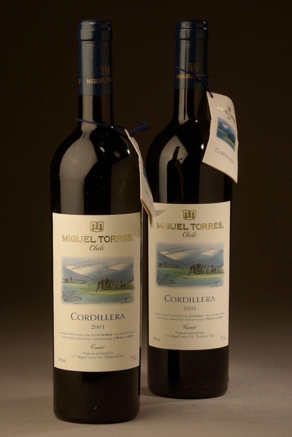 Null 2 botellas CURICO "Cordillera", M. Torres 2001