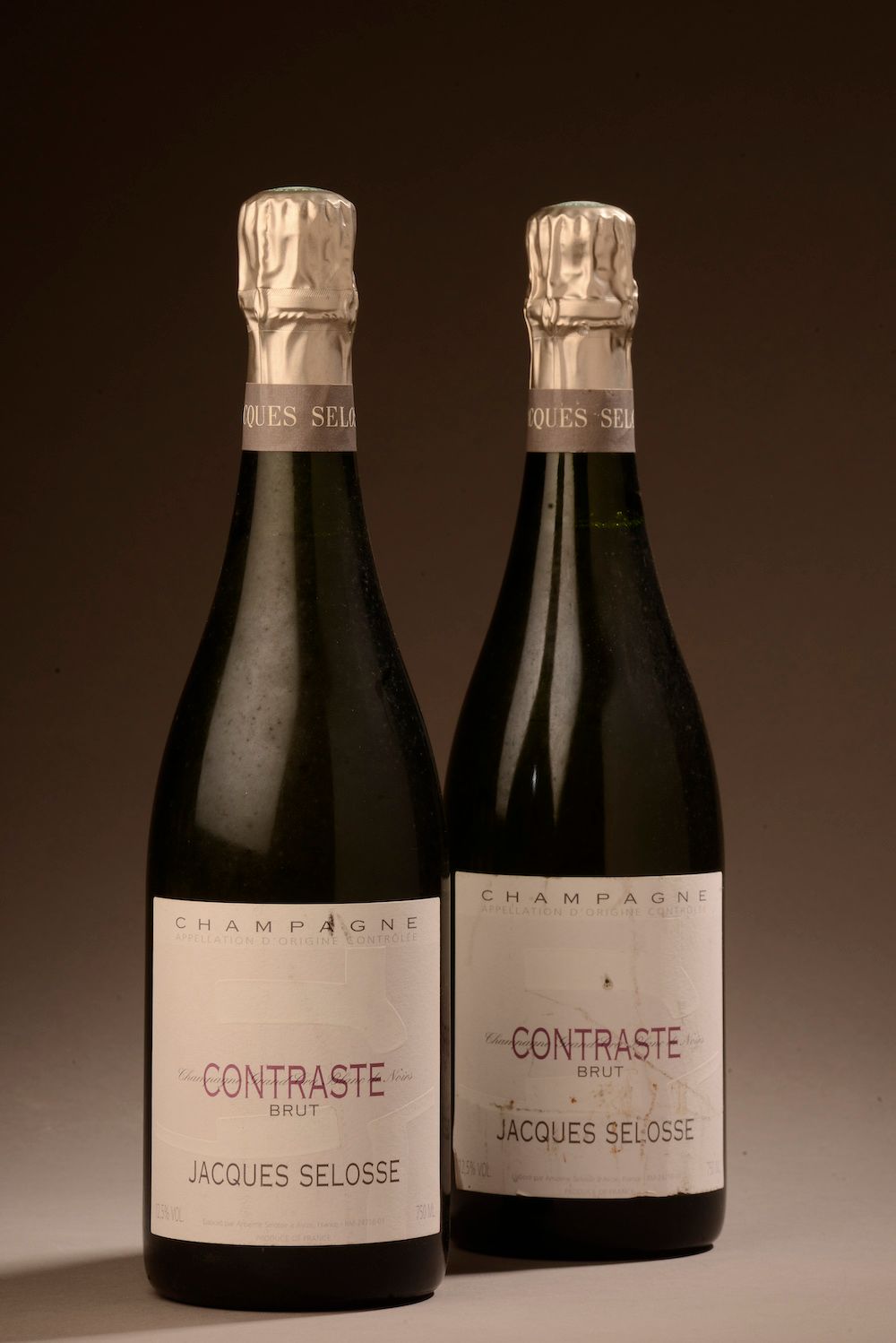 Null 2 bouteilles CHAMPAGNE "Contraste", Jacques Selosse (Grand Cru Blanc de Noi&hellip;