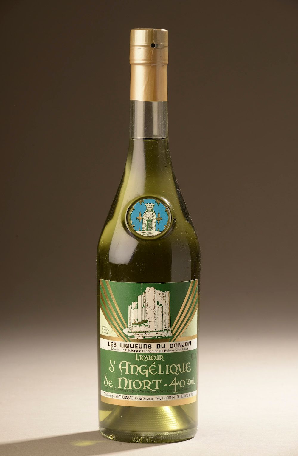 Null 1 botella de LIQUEUR D'ANGÉLIQUE, Liqueurs du Donjon-Thonnard (Niort)
