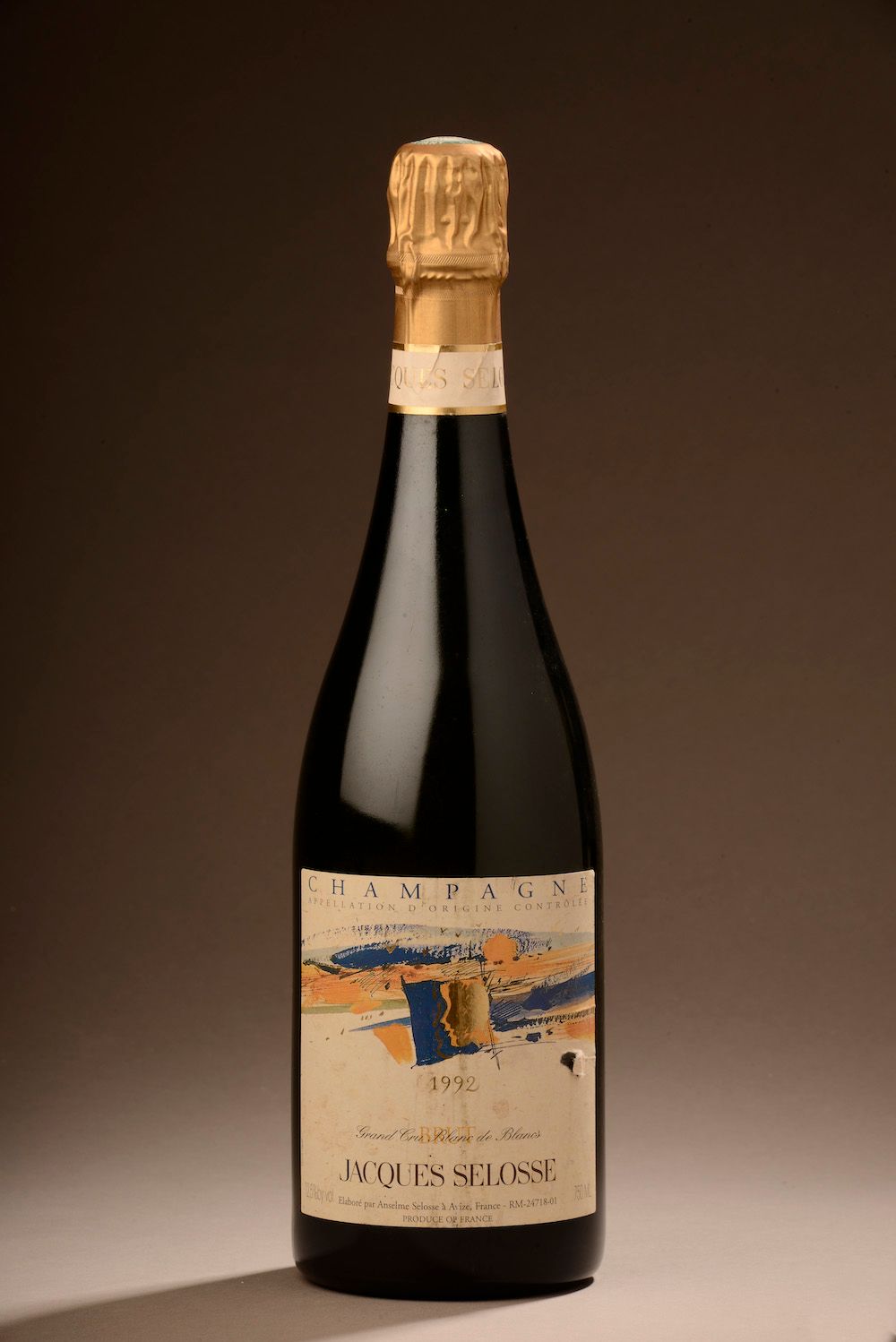 Null 1 bouteille CHAMPAGNE "Grand Cru Blanc de Blancs", Jacques Selosse 1992 (el&hellip;